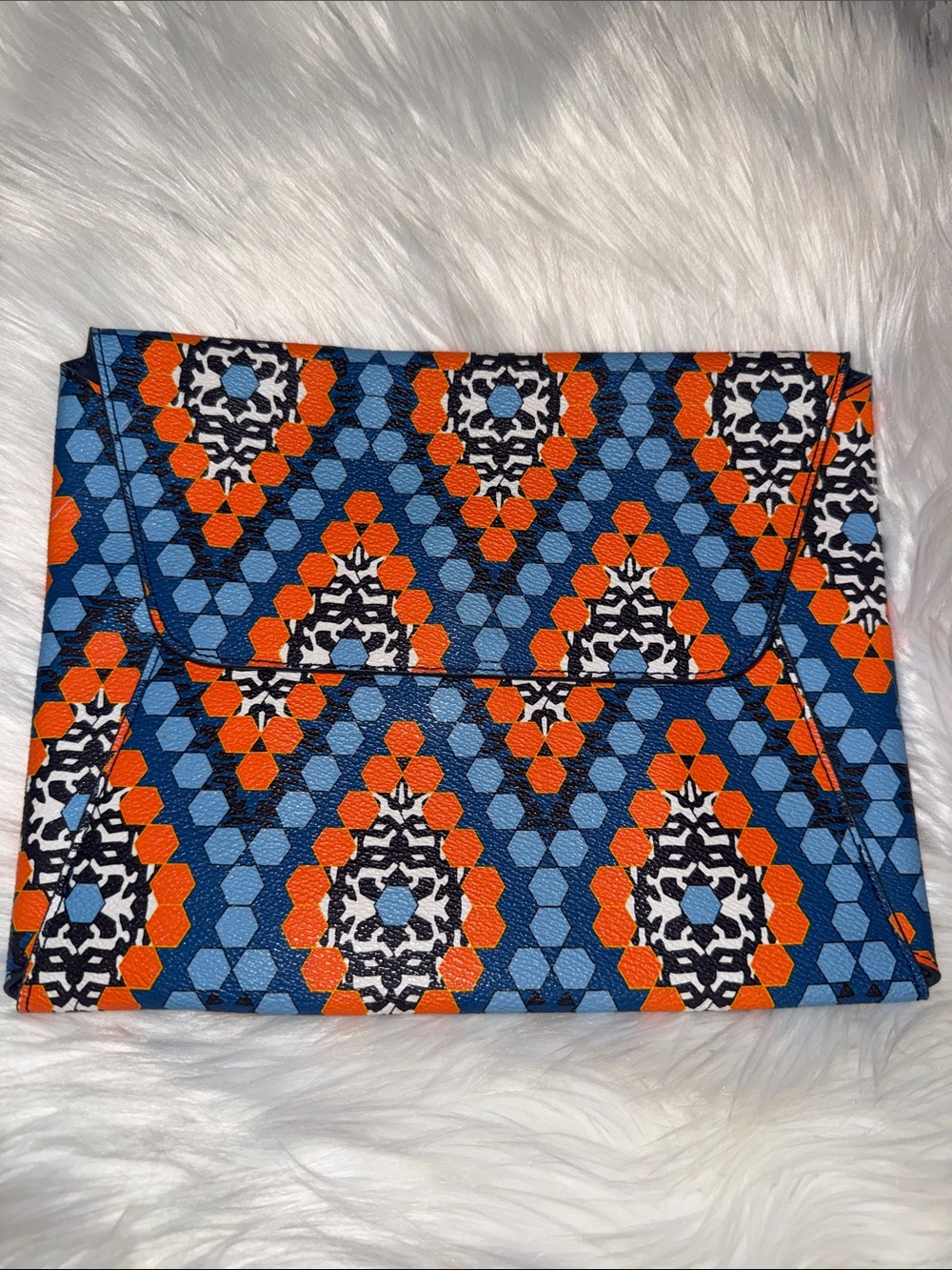 Vera Bradley Blue and Orange Geometric Tablet Sleeve